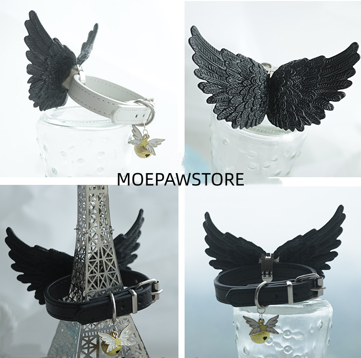 Handmade Winged Cute Bell Pet Collar for Dogs & Cats  MOE0012