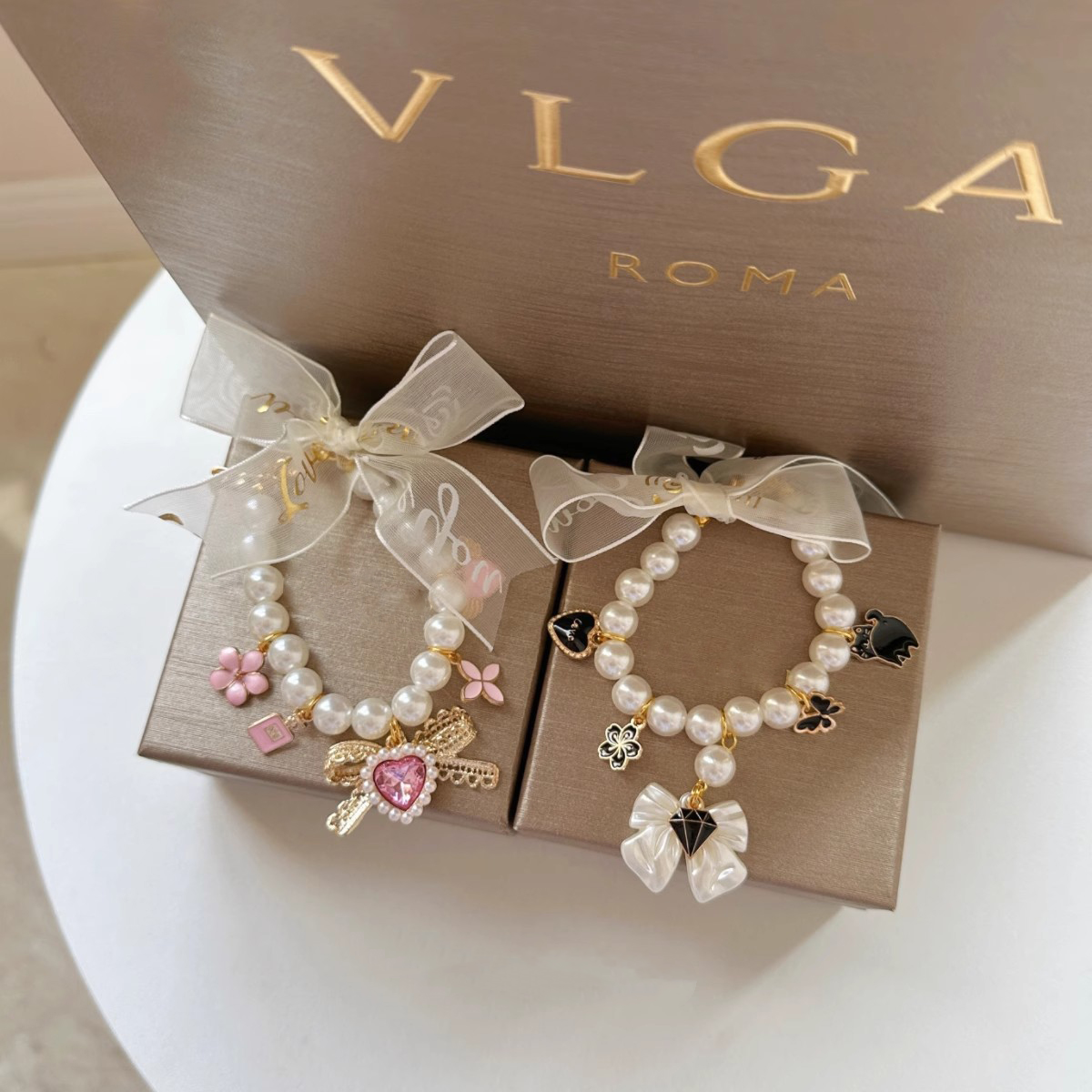 Dreamy Heart Crystal Pearl Pet Necklace Collar MOE0003