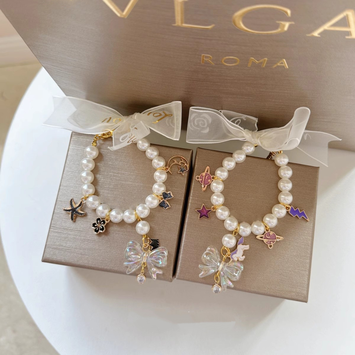 Dreamy Heart Crystal Pearl Pet Necklace Collar MOE0003