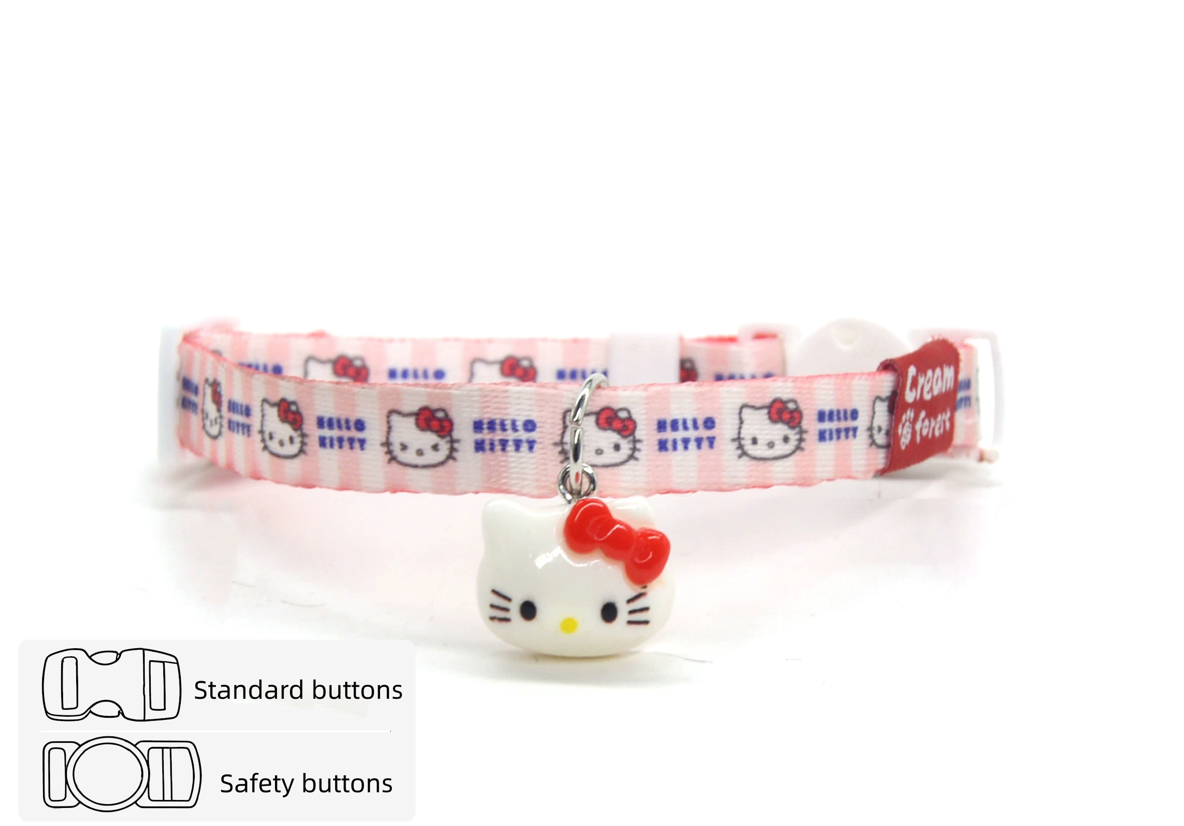 Bright & Playful Adjustable Cat Bell Collar  MOE0008