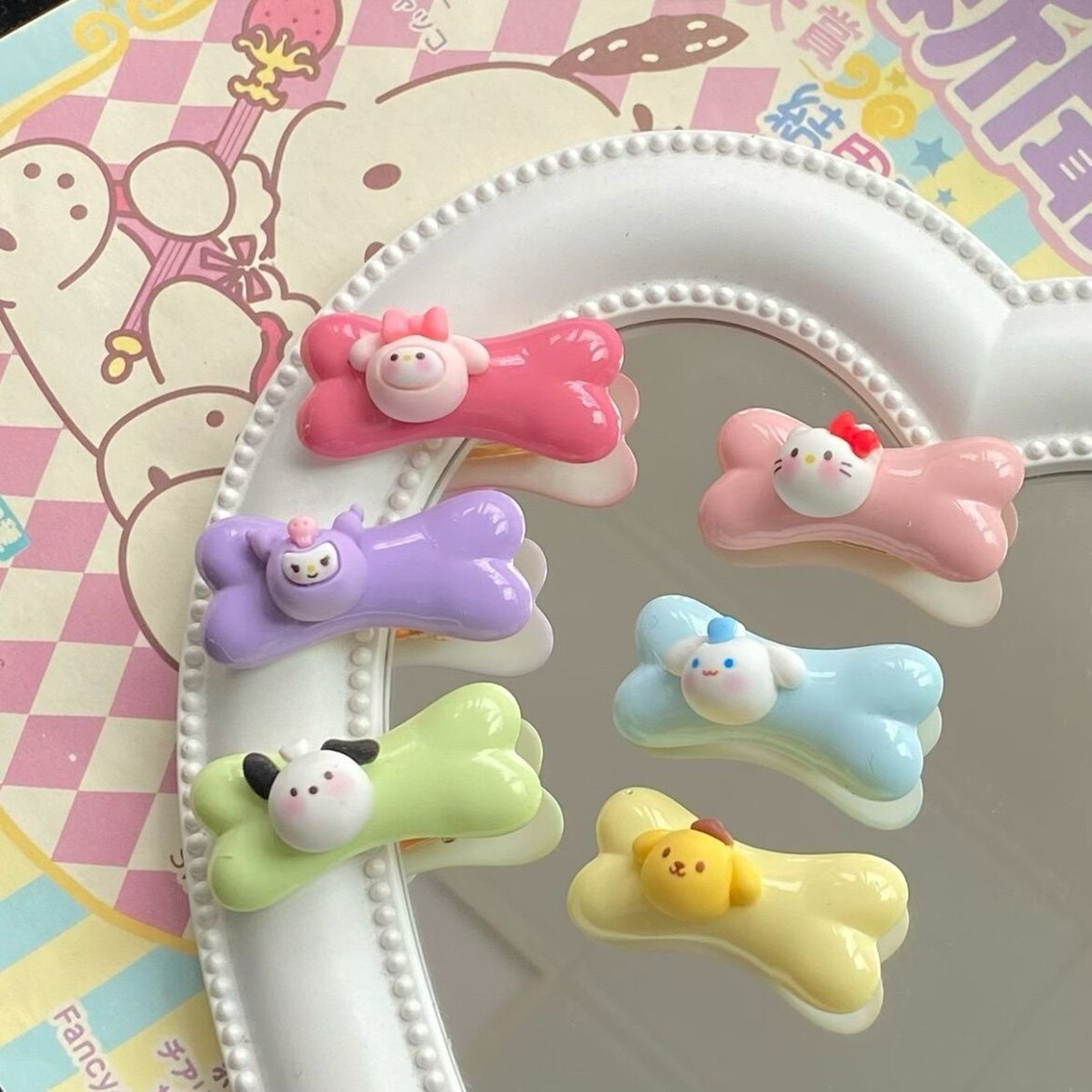 Cute Mini bone Hair Clips  MOE0028