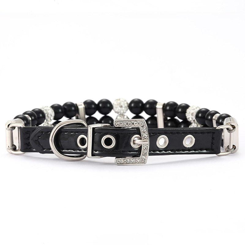 Pearl Necklace Cat & Dog Collar with Leash  MOE0011