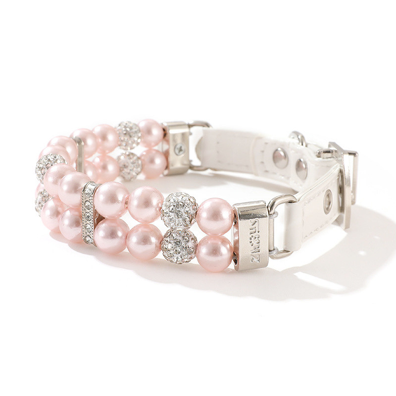 Pearl Necklace Cat & Dog Collar with Leash  MOE0011