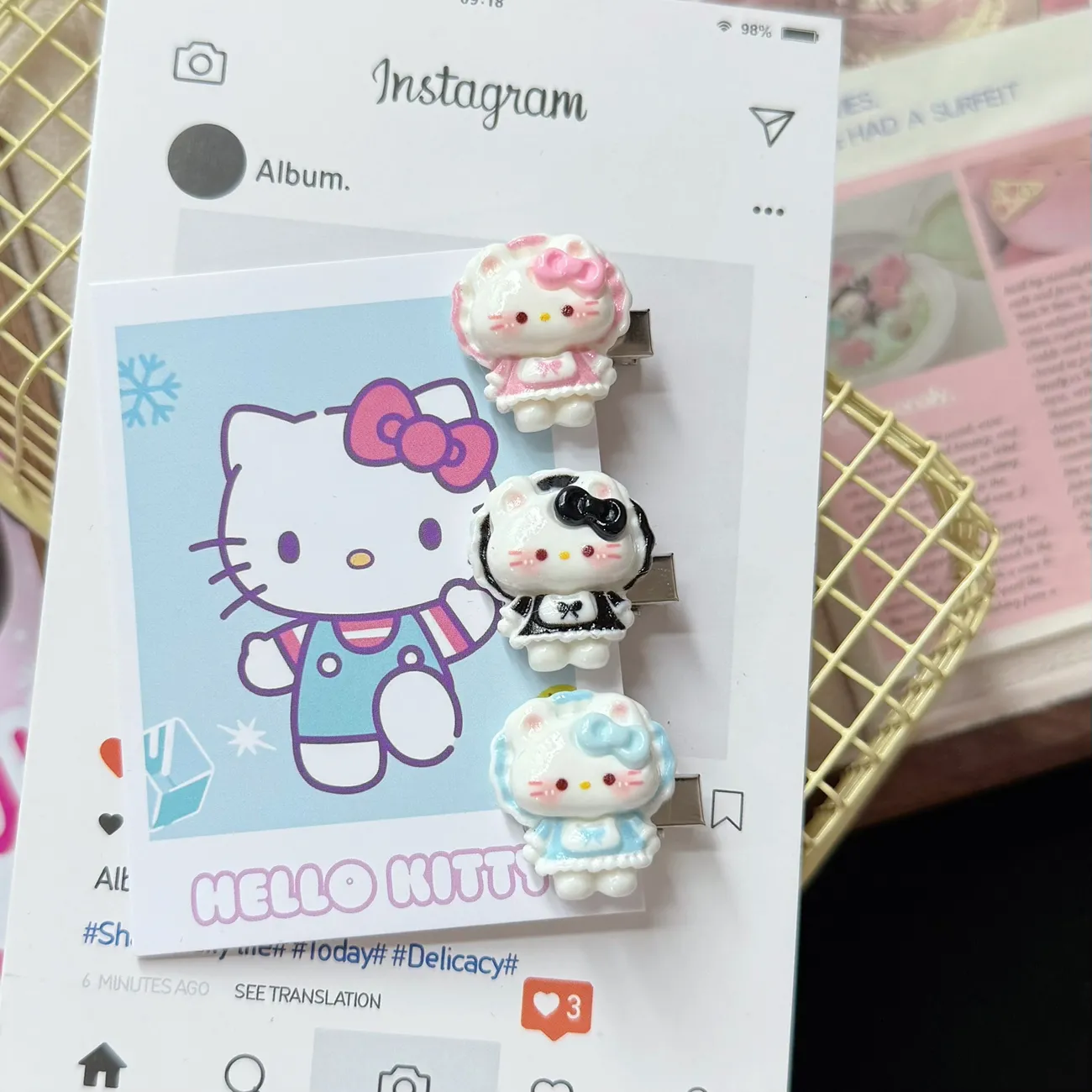 Cute Mini cat Hair Clips  MOE0029