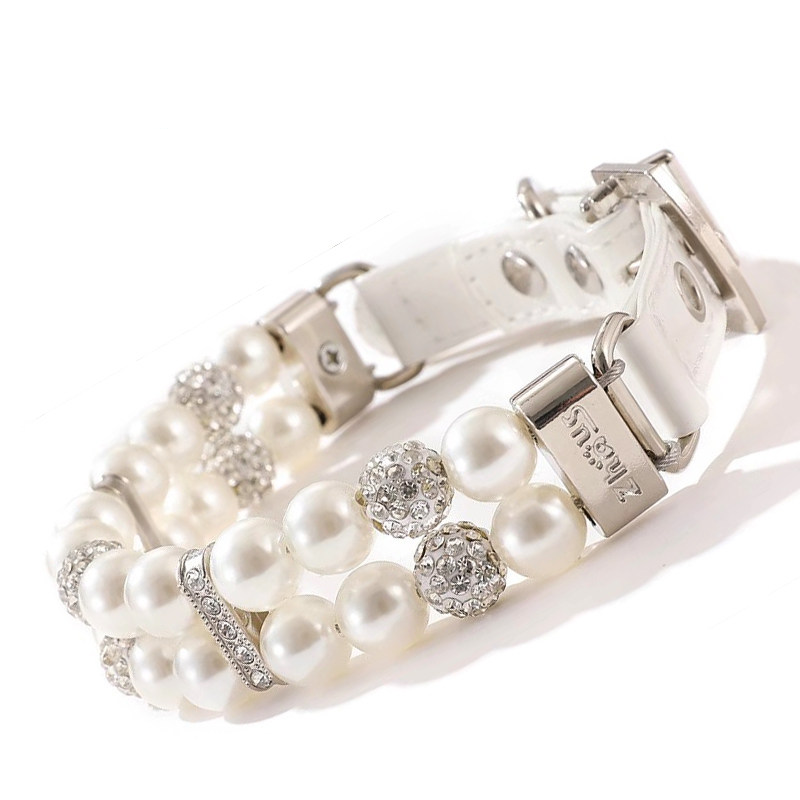 Pearl Necklace Cat & Dog Collar with Leash  MOE0011