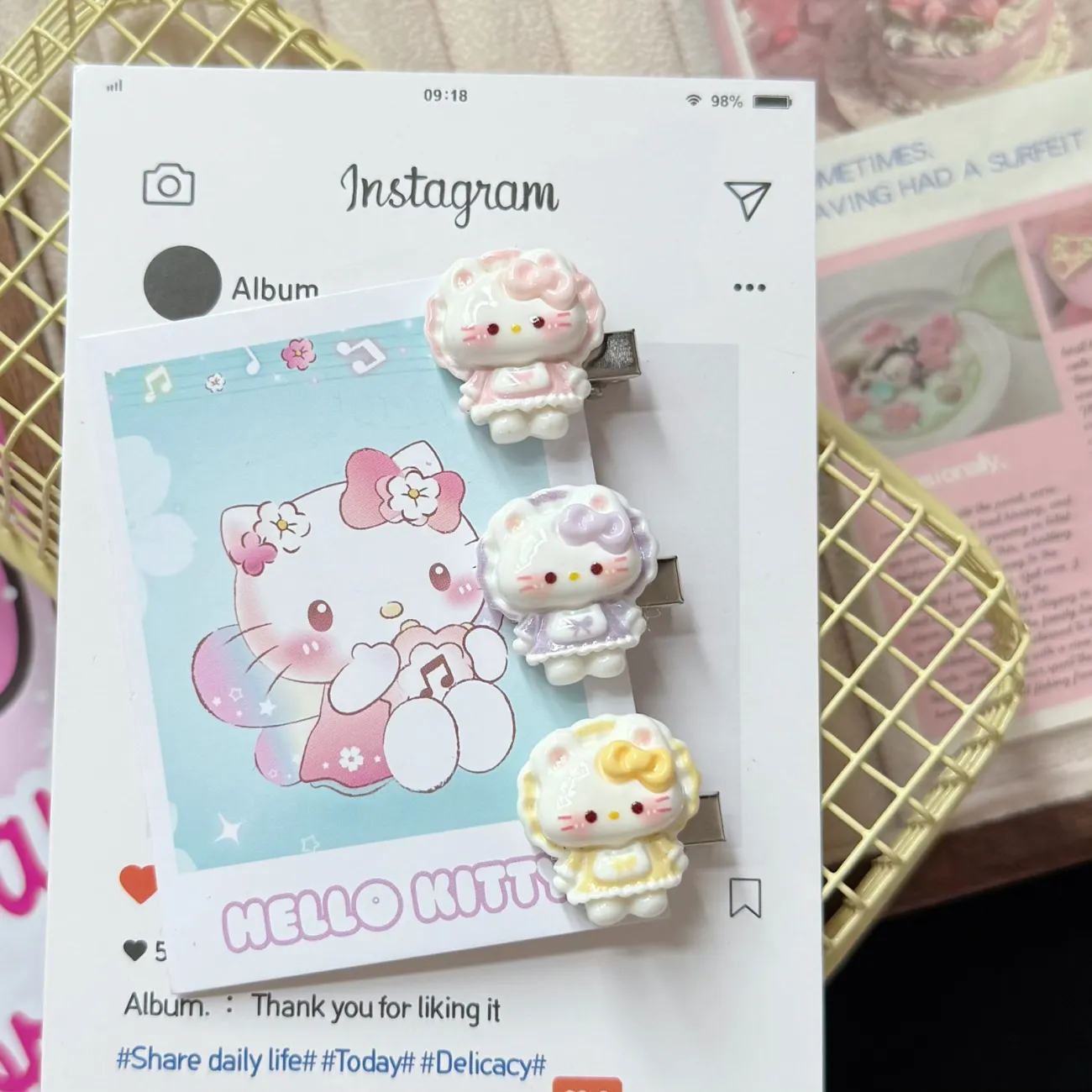 Cute Mini cat Hair Clips  MOE0029