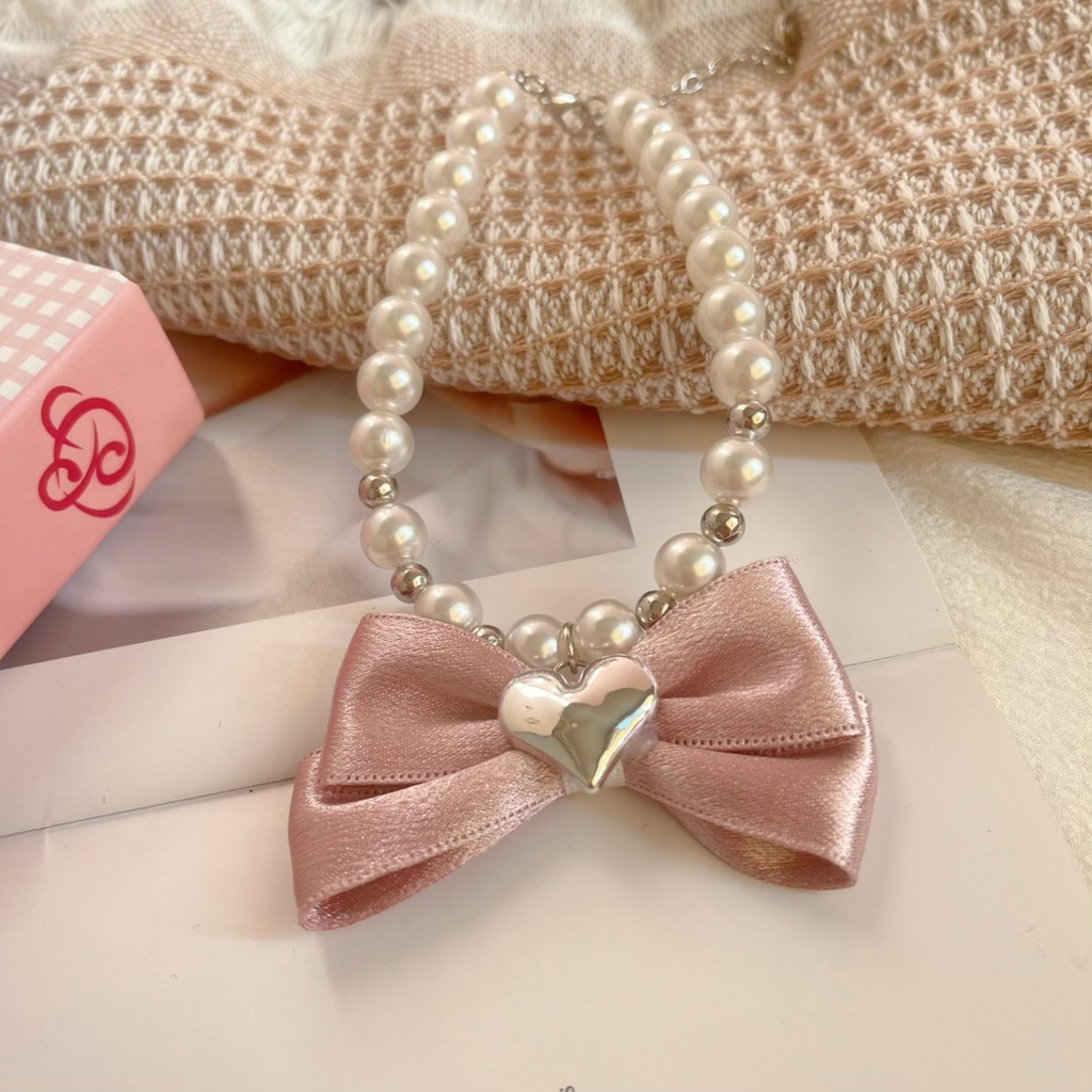 Bowknot pearl necklace MOE0001