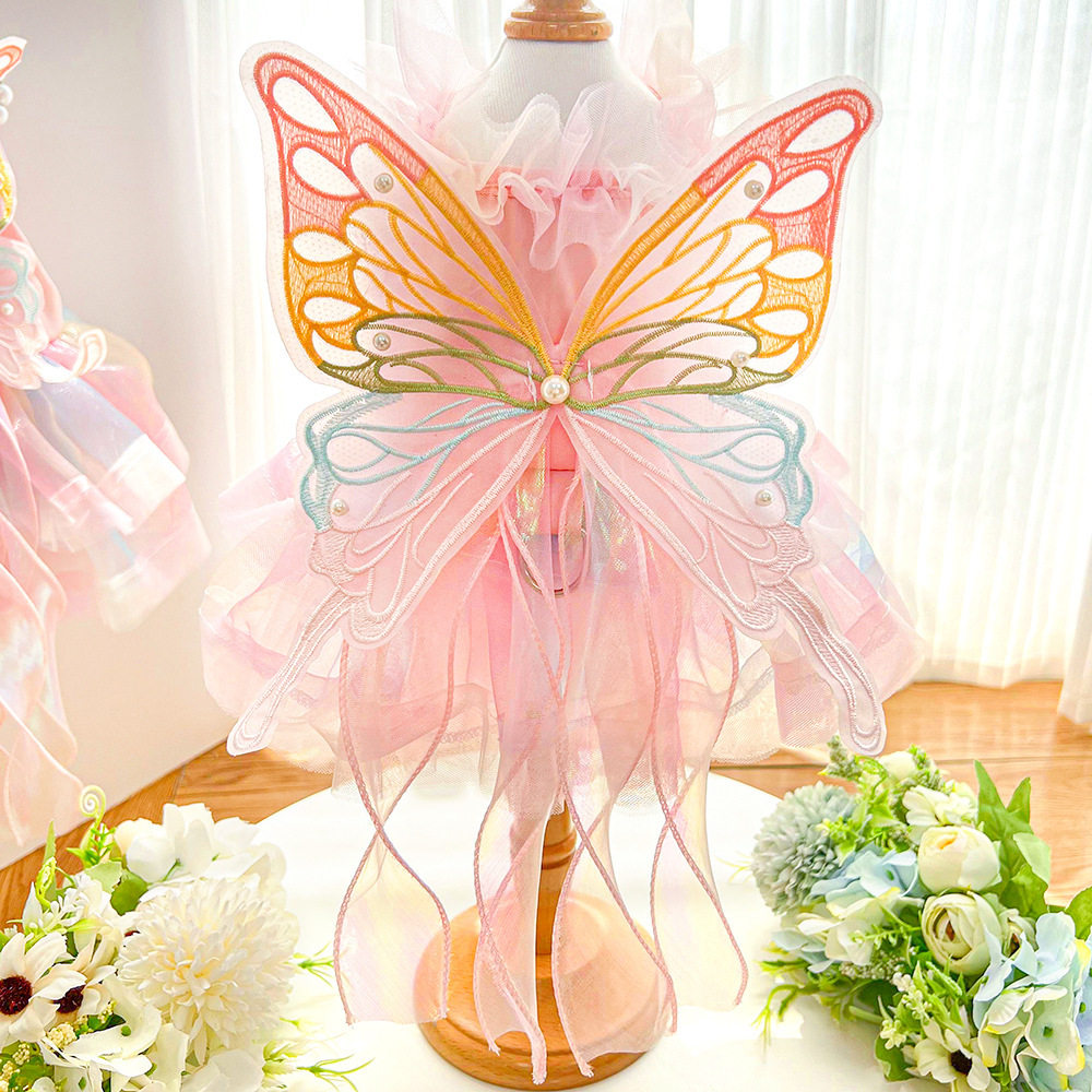 Pet Princess Wedding Dress – Butterfly Fairy Pet Gown  MOE0032
