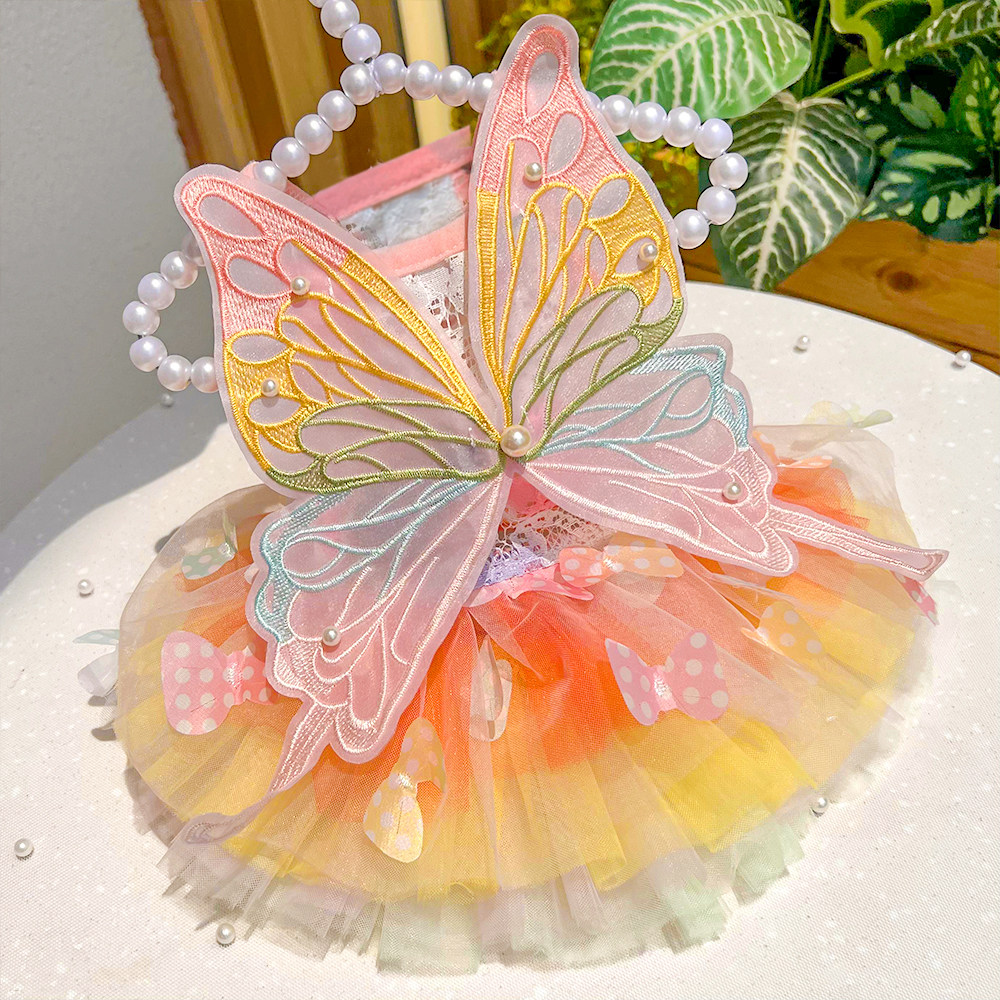 Pet Princess Wedding Dress – Butterfly Fairy Pet Gown  MOE0032