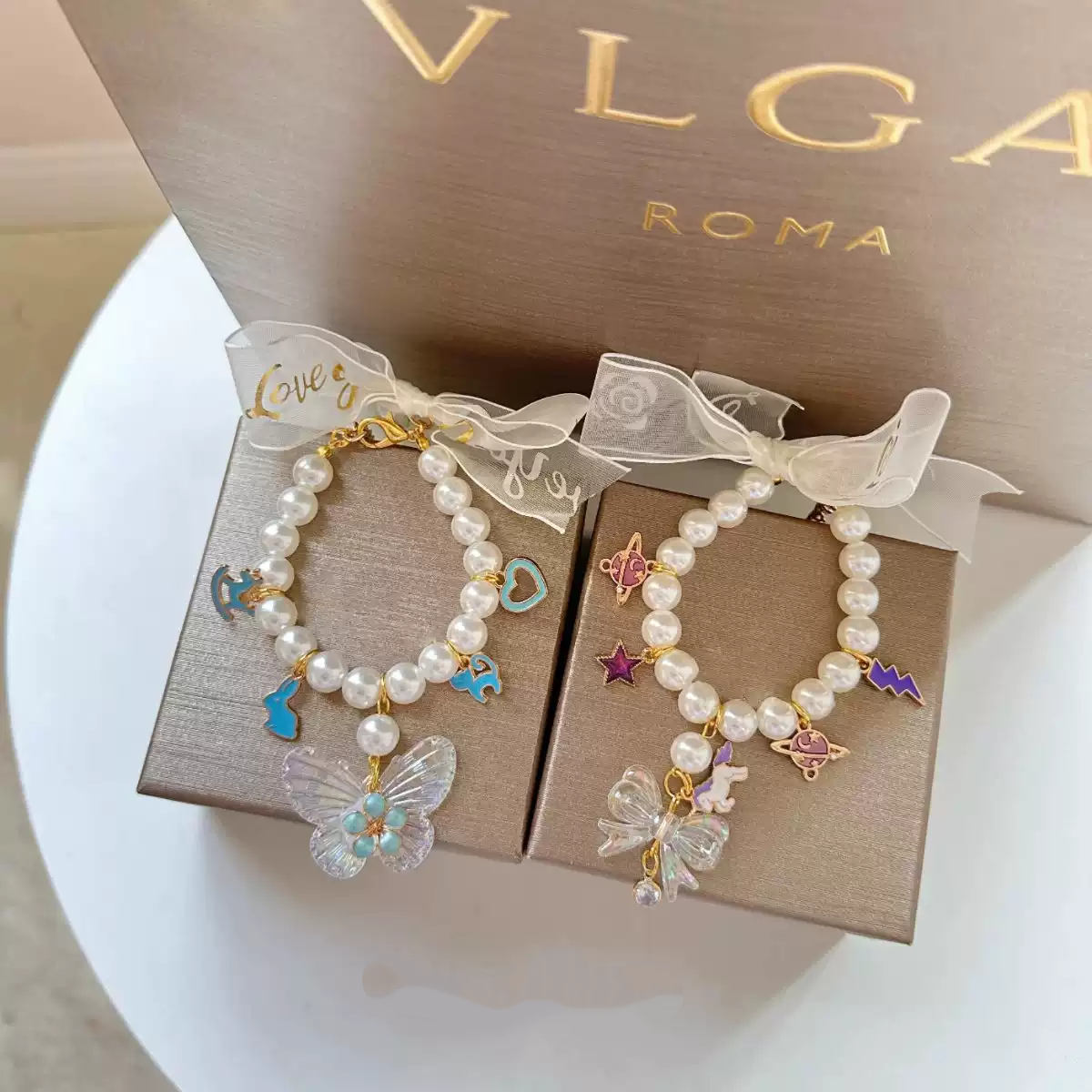 Dreamy Heart Crystal Pearl Pet Necklace Collar MOE0003