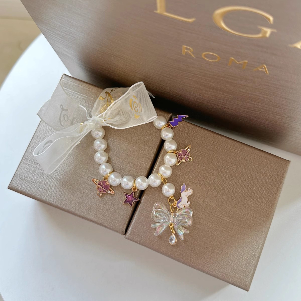 Dreamy Heart Crystal Pearl Pet Necklace Collar MOE0003