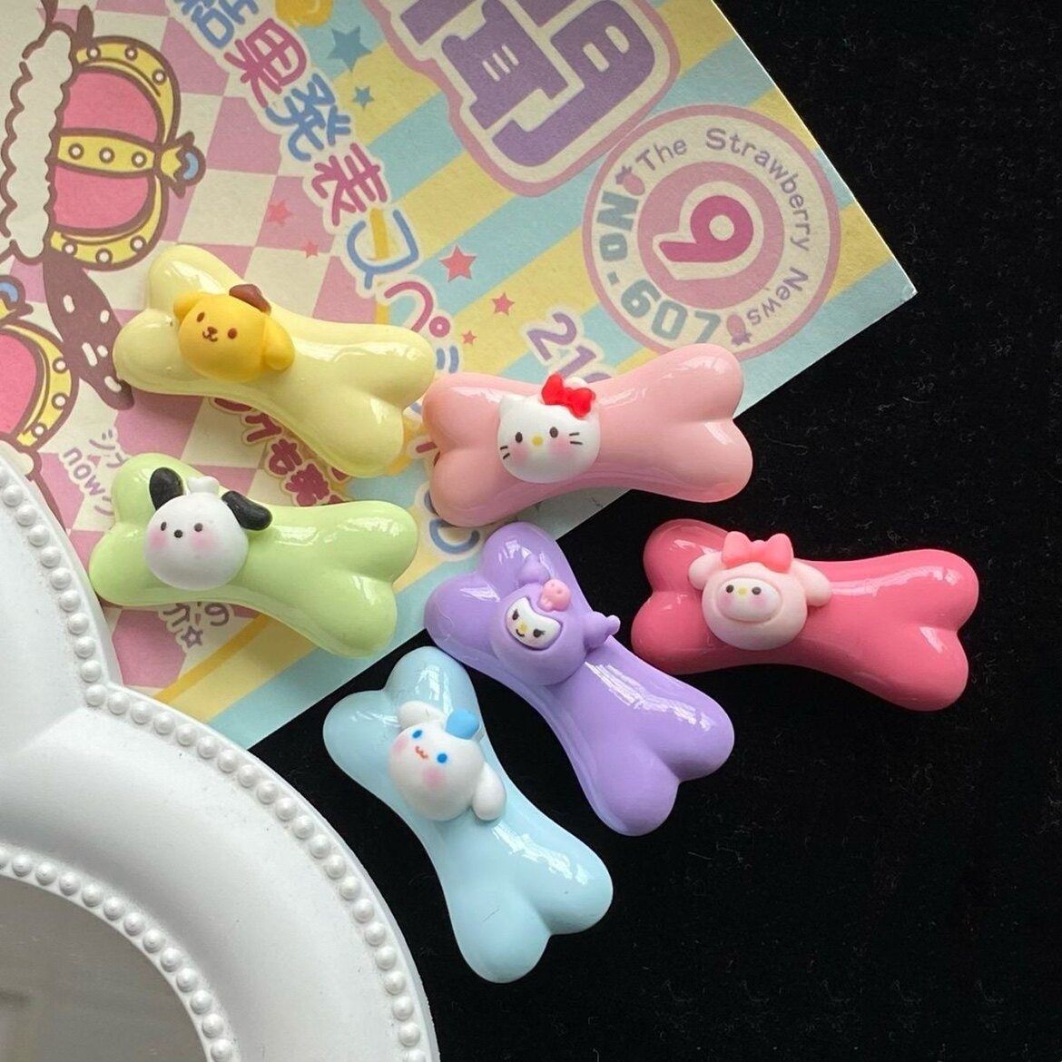 Cute Mini bone Hair Clips  MOE0028