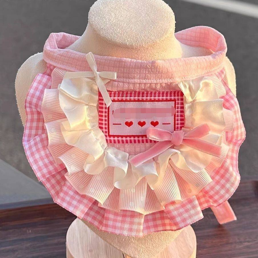 Cute Triangle Bandana Drool Bib – Pet Clothing Accessory for Cats & Dogs MOE0019